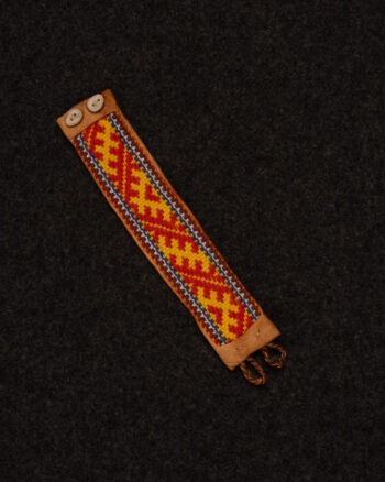 Armband Vävd Band Renskinn
