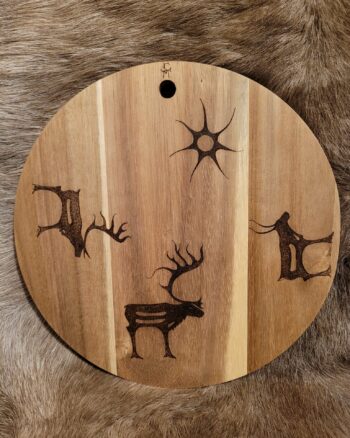 Serveringsbräda Renar Rund