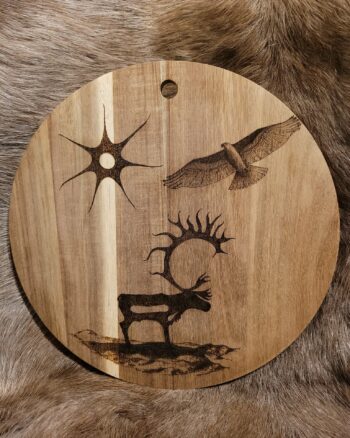 Serveringsbräda Renar Rund