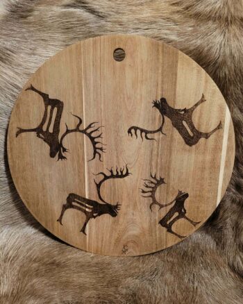 Serveringsbräda Renar Rund