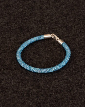 Pärlvirkat Armband Turkos