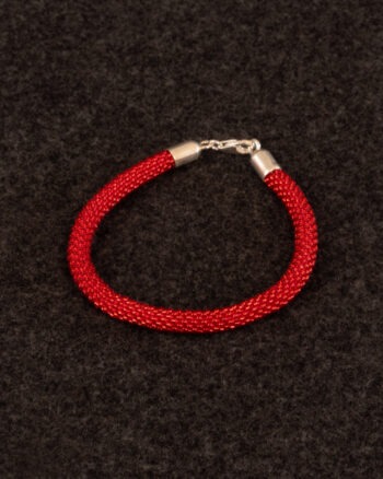 Pärlvirkat Armband Klarröd